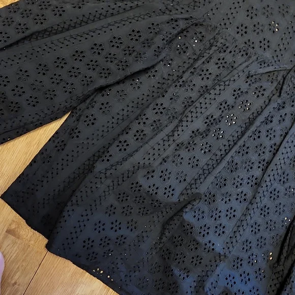 Madewell black eyelet boho peasant top sz medium - Picture 3 of 3